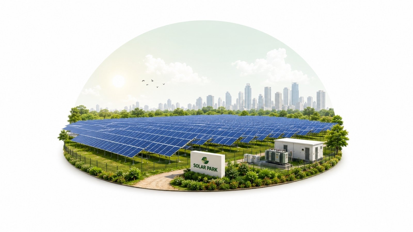 Ready to develop solar park- contact abhiyant renewable energy