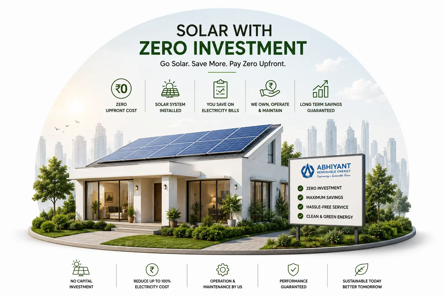 solar with zero investmetn benefits